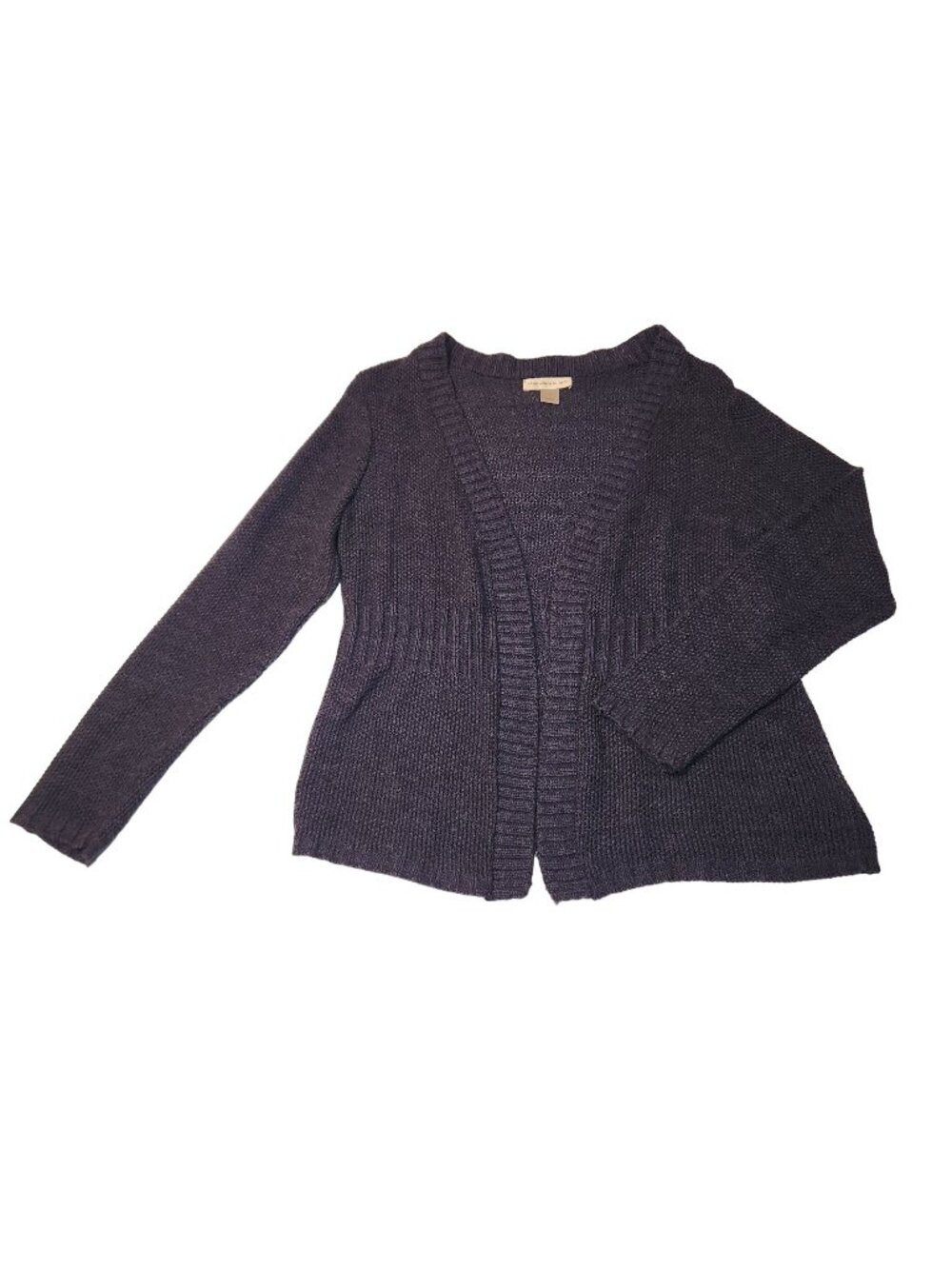 Lose Knit Blue Cardigan Open Front Sweater